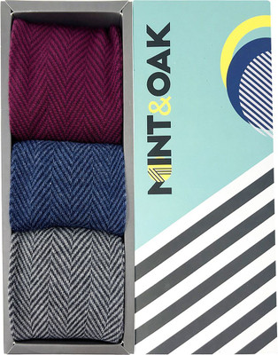 Mint and Oak Women Printed Mid-Calf/Crew(Pack of 3)