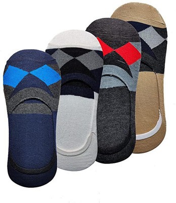 FATON Unisex Printed Low Cut(Pack of 4)