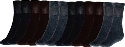 MUKHAKSH Men Solid Ankle Length(Pack of 6)