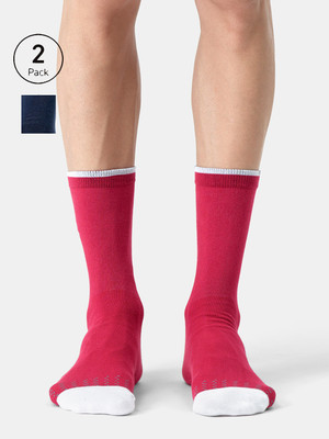 FCUK Men Printed Mid-Calf/Crew(Pack of 2)