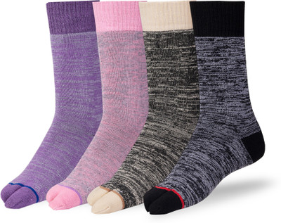 RC. ROYAL CLASS Women Self Design Calf Length(Pack of 4)
