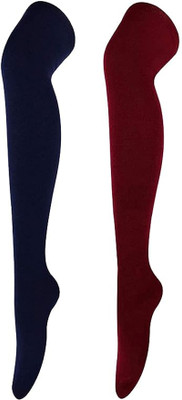 TRAZO Women Striped Knee High(Pack of 2)