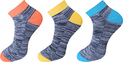 ecosync Men & Women Solid Ankle Length(Pack of 3)