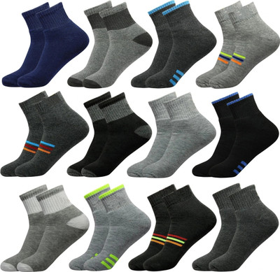 krijo Men Self Design Ankle Length(Pack of 12)