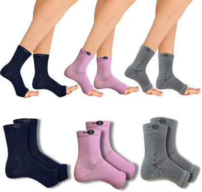 ecosync Unisex Solid Ankle Length(Pack of 3)