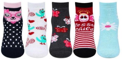 BONJOUR Baby Girls Printed Ankle Length(Pack of 5)
