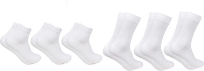 Broova Men Solid Ankle Length, Mid-Calf/Crew(Pack of 6)