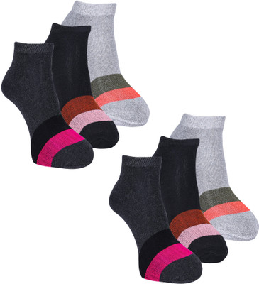 VKXPCHI Men & Women Solid Ankle Length(Pack of 6)