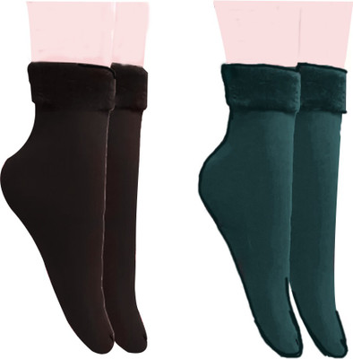 TRUE INDIAN Men & Women Solid Ankle Length, Calf Length(Pack of 2)