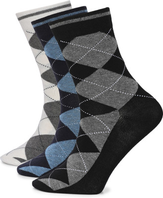 Hirolas Men Geometric Print Calf Length(Pack of 3)