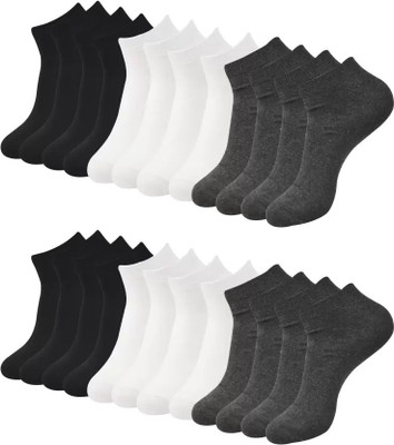 Sunex Men & Women Solid Ankle Length(Pack of 12)