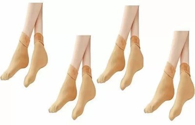 Suprix Women Solid Ankle Length, Peds/Footie/No-Show, Low Cut(Pack of 4)