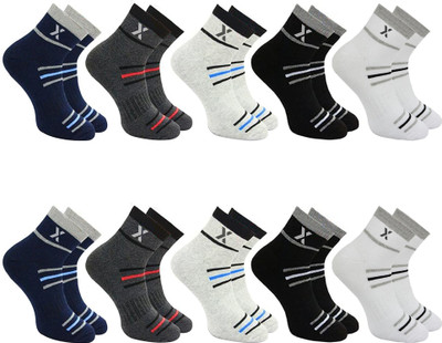 RECKZOZ Men Printed Ankle Length(Pack of 10)