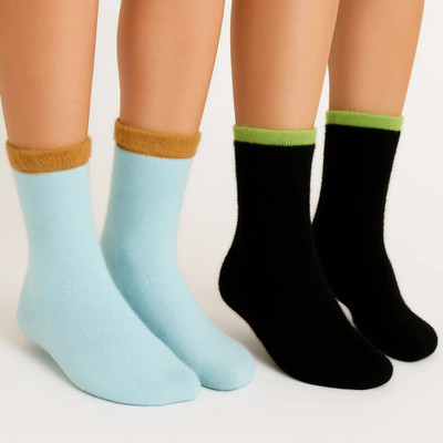 Neska Moda Women Solid Mid-Calf/Crew(Pack of 2)