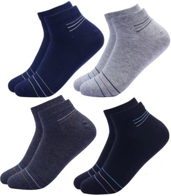 XIPPXCHI Men Solid Ankle Length(Pack of 4)