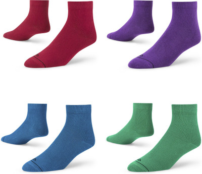 Dynamocks Men Solid Ankle Length(Pack of 4)