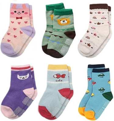 SooWoo Baby Boys & Baby Girls Calf Length(Pack of 6)