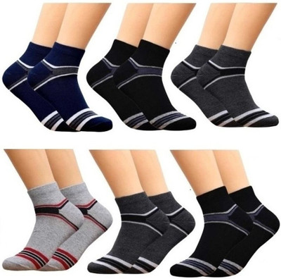 Akeet Trend Men Solid Ankle Length(Pack of 6)
