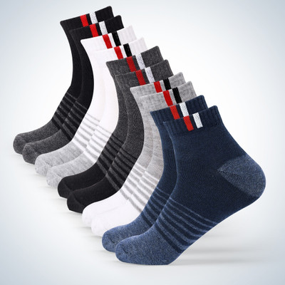 JEMOX Men Striped Ankle Length(Pack of 5)