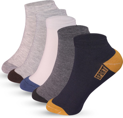 Taur Tappa Unisex Color Block Ankle Length(Pack of 5)