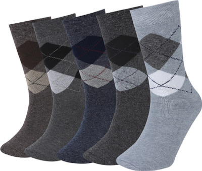 RYSN Men Self Design Calf Length(Pack of 5)