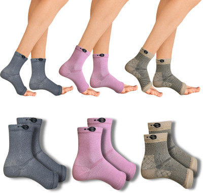 ecosync Unisex Solid Ankle Length(Pack of 3)