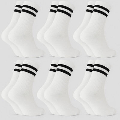 MAMU Men Self Design Mid-Calf/Crew(Pack of 6)