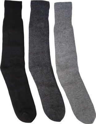 Graceway Men & Women Solid Mid-Calf/Crew(Pack of 3)