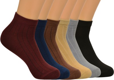 MERCEHIVE Men & Women Solid Ankle Length, Peds/Footie/No-Show(Pack of 6)