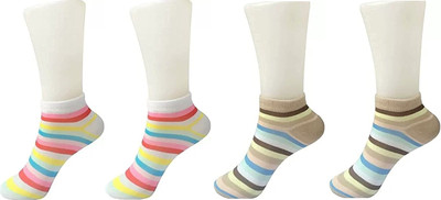 FATON Women Solid Ankle Length(Pack of 4)