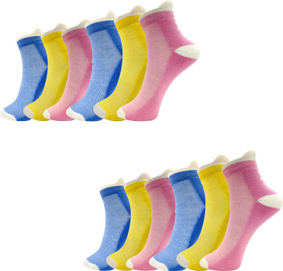 XJARVIS Women Solid Ankle Length(Pack of 12)
