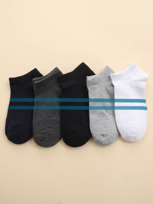 FABLOID Men & Women Solid Ankle Length(Pack of 5)