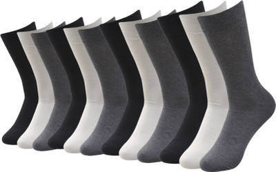 Broova Men Solid Mid-Calf/Crew(Pack of 12)