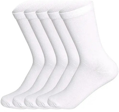 Suprix Unisex Solid Calf Length, Mid-Calf/Crew(Pack of 5)