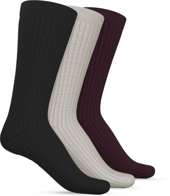 TalkingSox Men & Women Solid Calf Length(Pack of 3)