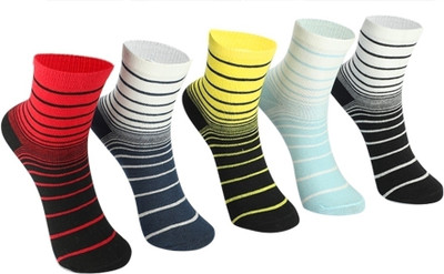 PRIMESOX MOVE ON Boys Printed Mid-Calf/Crew(Pack of 5)