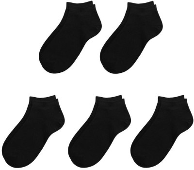 HIMANSHU HOSIERY Men & Women Solid, Self Design, Printed Ankle Length, Low Cut(Pack of 5)