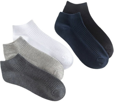 FABLOID Men & Women Solid, Striped Ankle Length(Pack of 5)