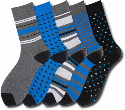 Young Wings Men Self Design Mid-Calf/Crew(Pack of 5)