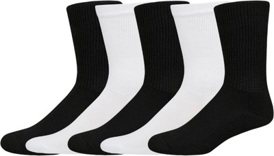 Broova Men Solid Calf Length, Mid-Calf/Crew(Pack of 6)
