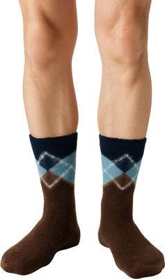 cdeck Men & Women Self Design Mid-Calf/Crew
