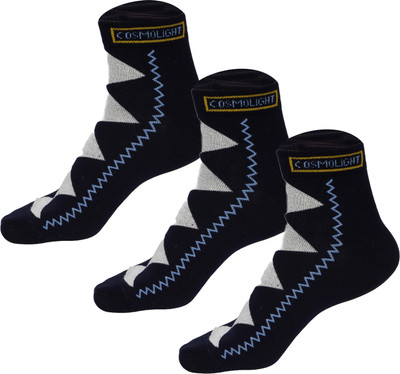 cosmolight Unisex Solid Ankle Length(Pack of 3)