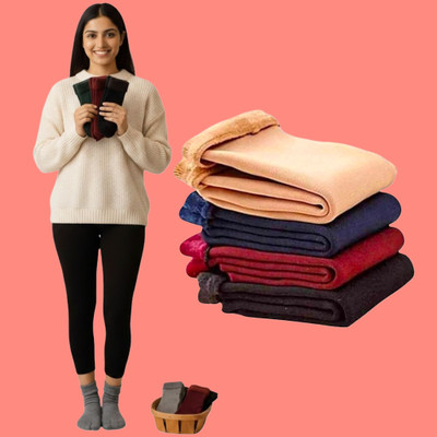 Naosucura Women Solid Ankle Length(Pack of 4)