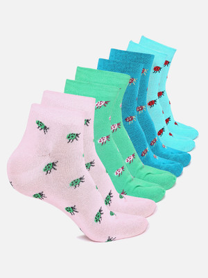 Kolor Fusion Women Self Design Ankle Length(Pack of 4)
