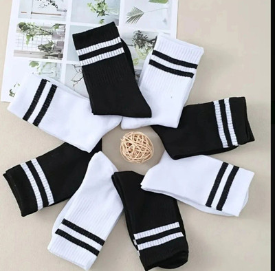 Buyra Men & Women Self Design Mid-Calf/Crew(Pack of 4)