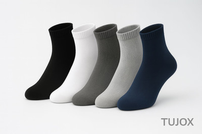 TUJOX Unisex Solid Ankle Length(Pack of 5)