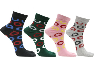 Best Friends Forever Women Printed, Embriodered, Self Design Ankle Length(Pack of 4)