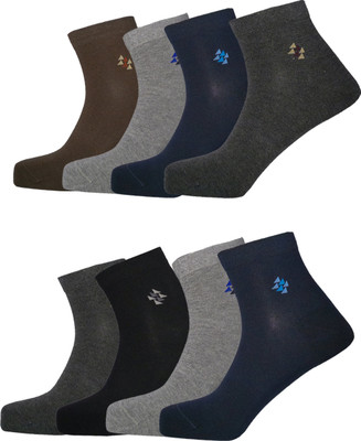Lux Nitro Men Solid Ankle Length(Pack of 8)