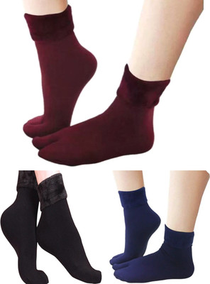 Exclusiveless Women Solid Ankle Length(Pack of 3)