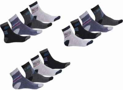JD DASSSON Men Striped Ankle Length(Pack of 10)
